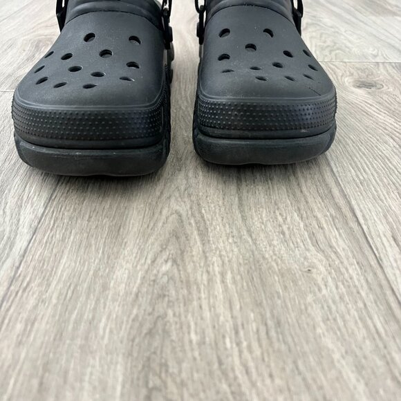 Crocs Men's 13 Black Iconic Comfort Clogs Slingback Adjustable Strap - Picture 3 of 11